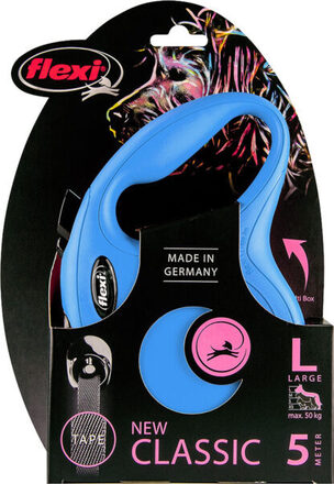 Flexi Black Classic Tape L 5 meter Blauw