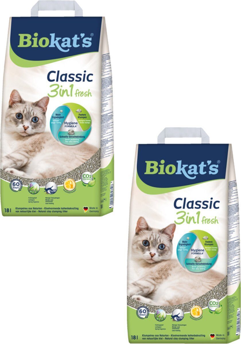 Biokat's Classic Fresh Katzenstreu 20L - 3in1 Formel Mit Babypuderduft