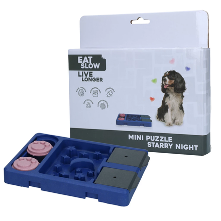 Eat Slow Live Longer Mini Puzzel Starry Night