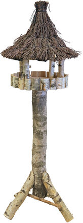 Voederhuis Berken met Tenen Dak