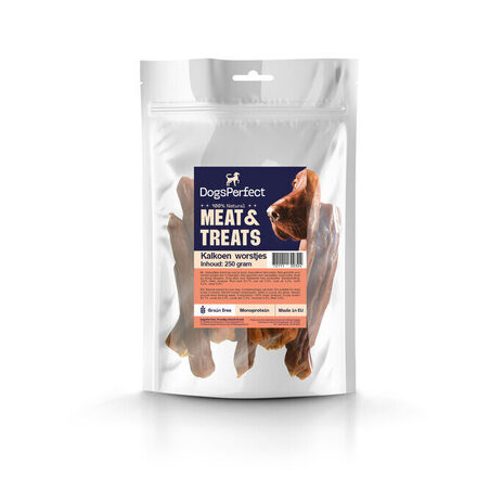 Meat en treats Worstjes Kalkoen